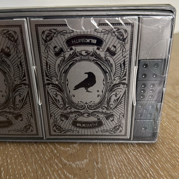 BLKSMITH Raven Card & Dice Set Poe style all black - Picture 3 of 6